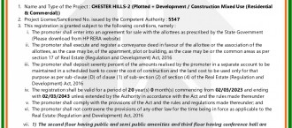 चेस्टर हिल्स: दो रेरा सर्टिफिकेट, एक प्रोजेक्ट और सवालों का जाल